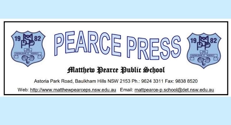 Pearce Press Newsletter header